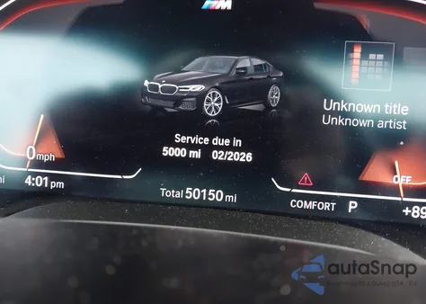 2022 BMW 540 I из США, поврежденный, VIN WBA53BJ01NWX57093